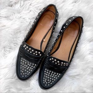 Zara Black Studded Loafer